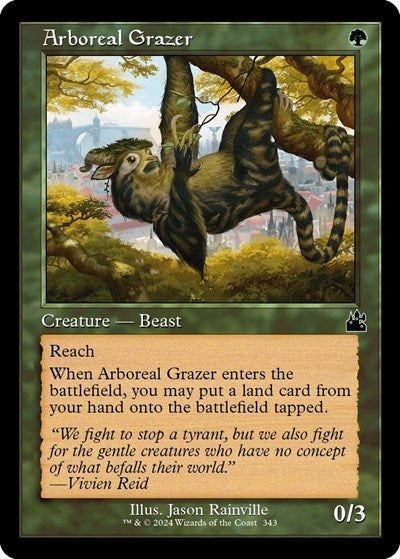 Arboreal Grazer Retro Frame RVR #343 (Near Mint Common) Magic: The Gathering: Ravnica Remastered