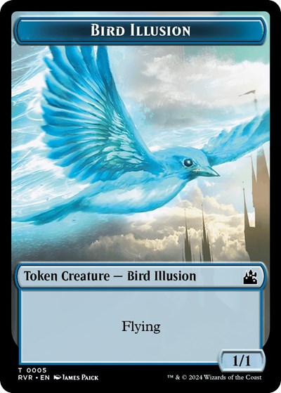 Bird Illusion Token RVR #5 (Near Mint T) Magic: The Gathering: Ravnica Remastered