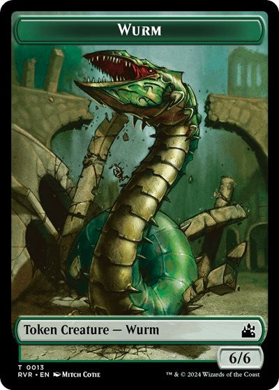 Wurm Token RVR #13 (Near Mint T) Magic: The Gathering: Ravnica Remastered