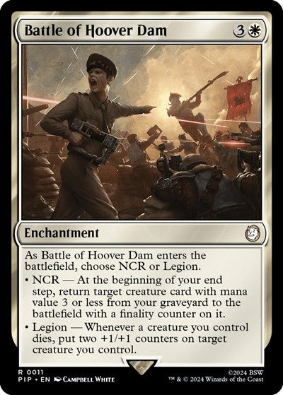 Battle of Hoover Dam PIP #11 (Near Mint Rare) Magic: The Gathering: Universes Beyond: Fallout