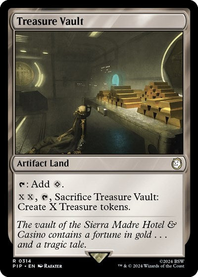 Treasure Vault PIP #314 (Near Mint Rare) Magic: The Gathering: Universes Beyond: Fallout