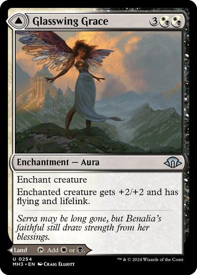 Glasswing Grace MH3 #254 (Near Mint Uncommon) Magic: The Gathering: Modern Horizons 3