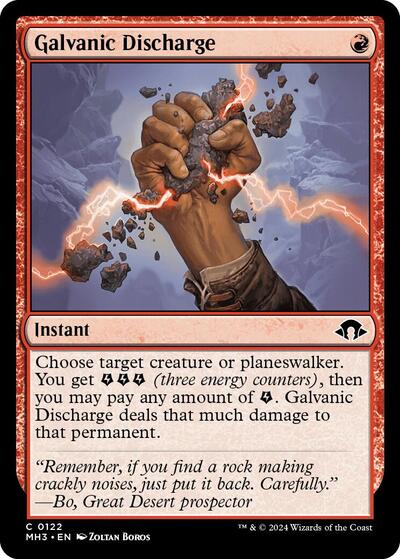 Galvanic Discharge MH3 #122 (Near Mint Common) Magic: The Gathering: Modern Horizons 3