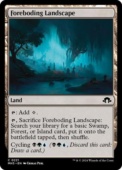Foreboding Landscape MH3 #221 (Near Mint Common) Magic: The Gathering: Modern Horizons 3