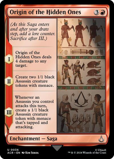 Origin of the Hidden Ones Foil ACR #36 (Near Mint Uncommon) Magic: The Gathering: Universes Beyond: Assassin's Creed