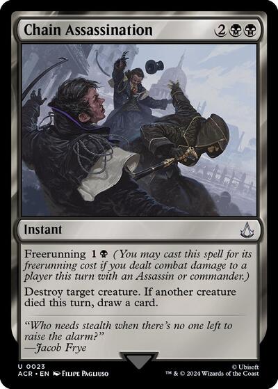 Chain Assassination Foil ACR #23 (Near Mint Uncommon) Magic: The Gathering: Universes Beyond: Assassin's Creed