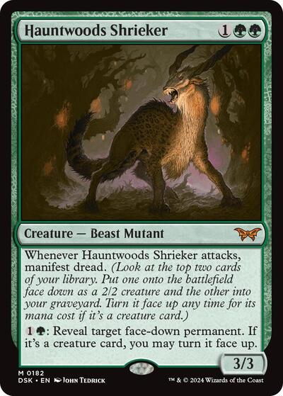 Hauntwoods Shrieker DSK #182 (Near Mint Mythic Rare) Magic: The Gathering: Duskmourn: House of Horror