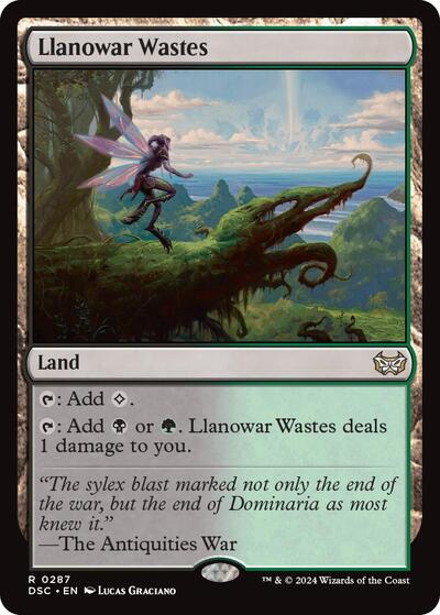Llanowar Wastes DSC #287 (Near Mint Rare) Magic: The Gathering: Commander: Duskmourn: House of Horror