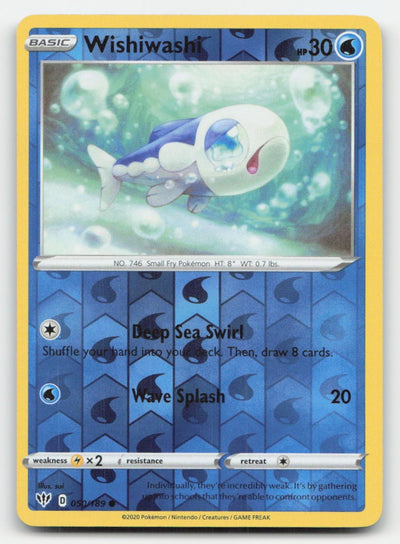 Wishiwashi Reverse Holo Darkness Ablaze 050/189 C Pokemon NM