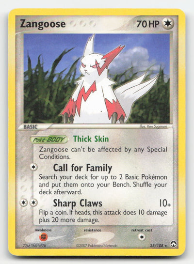 Zangoose Power Keepers 25/108 R Pokemon DMG