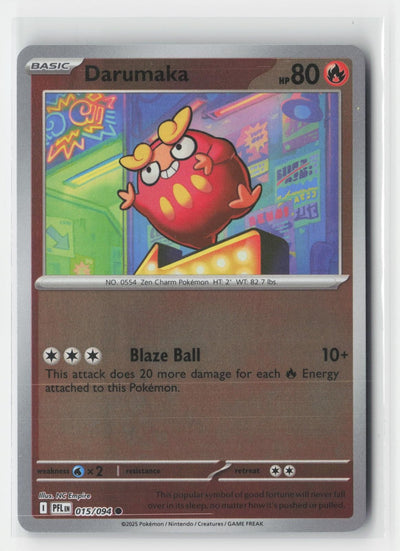 Darumaka Phantasmal Flames 015/094 C Pokemon Reverse Holo NM