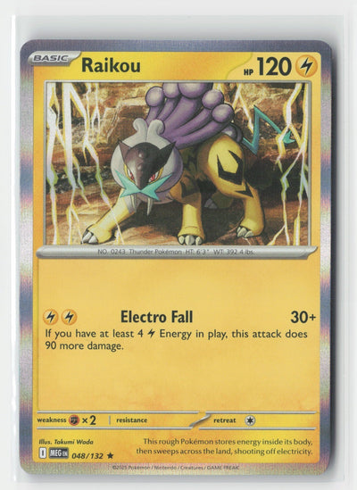 Raikou Holo ME01: Mega Evolution MEG 048/132 Pokemon TCG