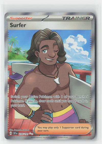 Surfer Holo SV08: Surging Sparks SSP 235/191 Pokemon TCG