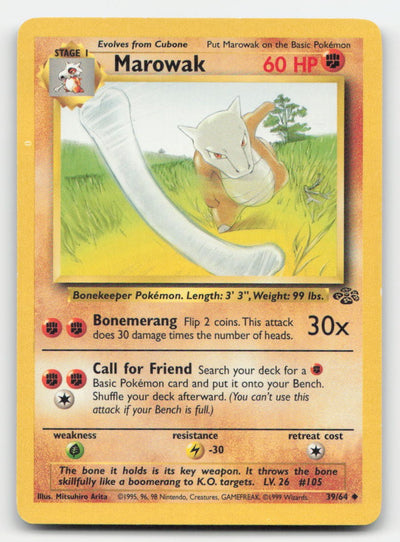 Marowak Unlimited Jungle 39/64 UC Pokemon MP