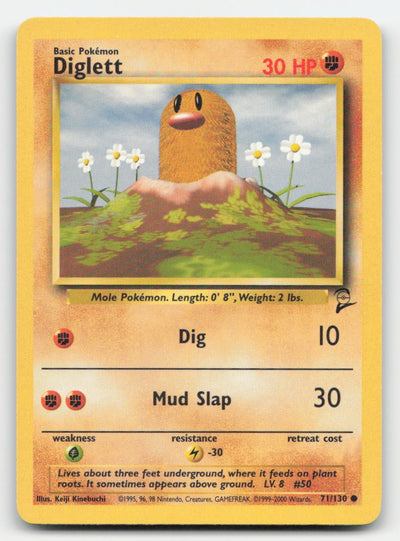 Diglett Base Set 2 71/130 C Pokemon HP