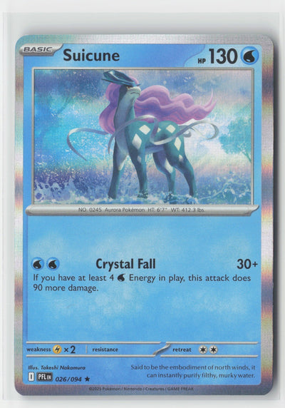 Suicune Holofoil ME02: Phantasmal Flames PFL 026/094 Pokemon TCG