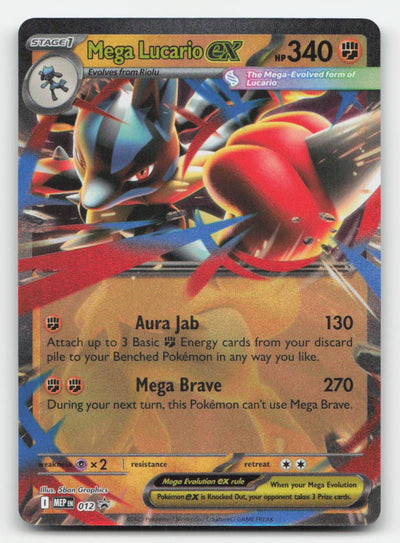 Mega Lucario ex Holo ME: Mega Evolution Promo 012 P Pokemon NM