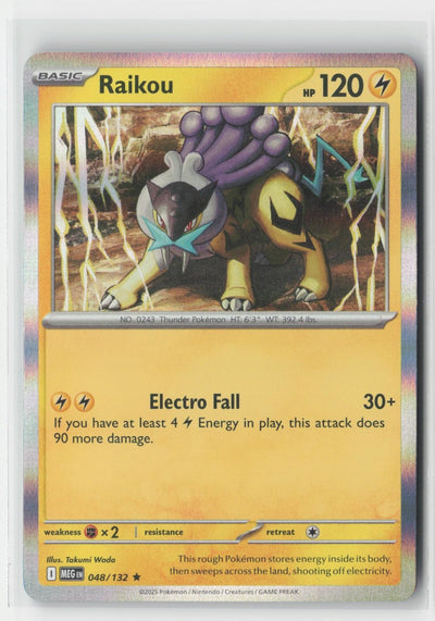 Raikou Holo Mega Evolution 048/132 R Pokemon NM