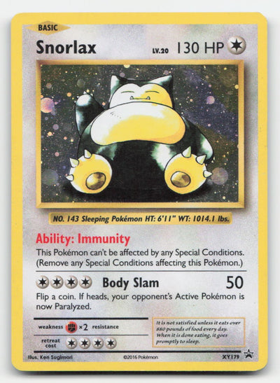 Snorlax Holo XY Promo XY179 P Pokemon HP