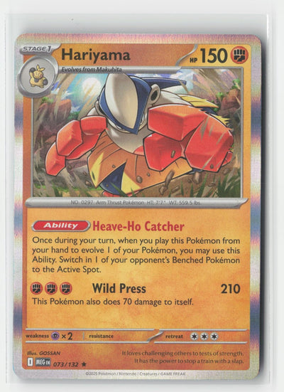 Hariyama Holo Mega Evolution 073/132 R Pokemon NM