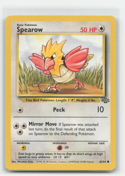 Spearow Unlimited Jungle 62/64 C Pokemon MP