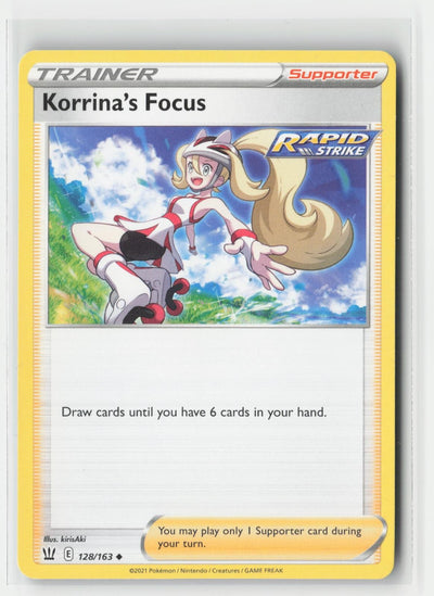 Korrina's Focus Battle Styles 128/163 UC Pokemon MP