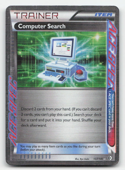 Computer Search Boundaries Crossed 137/149 ACE Spec Rare Pokemon DMG
