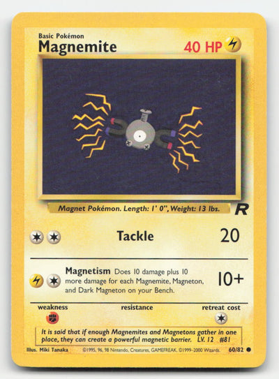 Magnemite Unlimited Team Rocket 60/82 C Pokemon MP