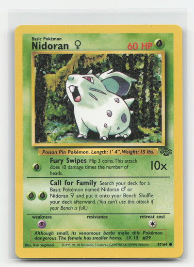 Nidoran F Unlimited Jungle 57/64 C Pokemon MP