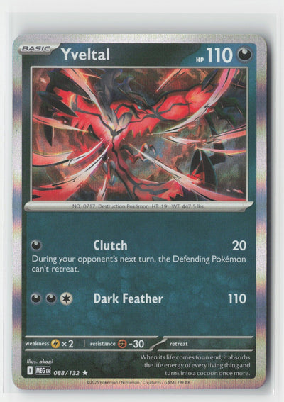 Yveltal Holo ME01: Mega Evolution MEG 088/132 Pokemon TCG