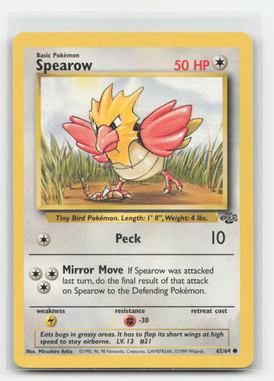Spearow Unlimited Jungle 62/64 C Pokemon MP