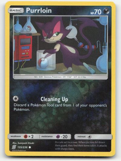 Purrloin Unified Minds 135/236 C Pokemon NM