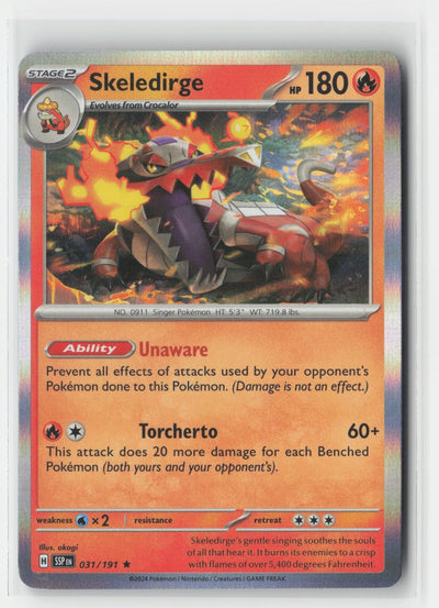 Skeledirge Holo Surging Sparks 031/191 R Pokemon NM