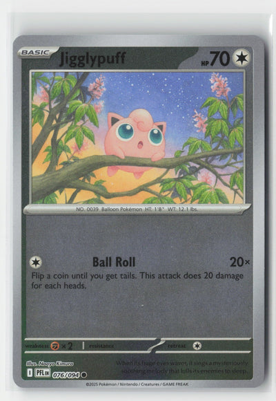 Jigglypuff Reverse Holo ME02: Phantasmal Flames PFL 076/094 Pokemon TCG