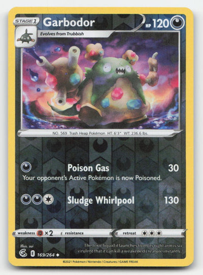 Garbodor Reverse Holo Fusion Strike 169/264 UC Pokemon MP