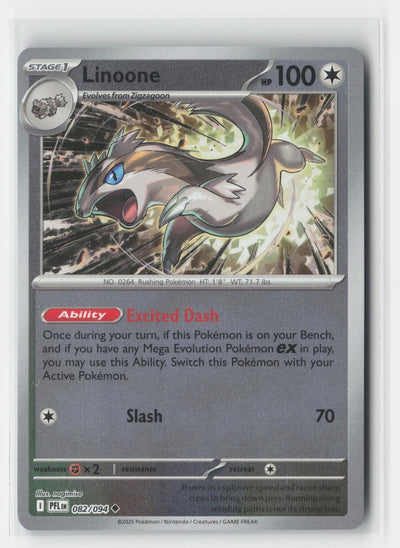 Linoone Reverse Holo Phantasmal Flames 082/094 UC Pokemon NM