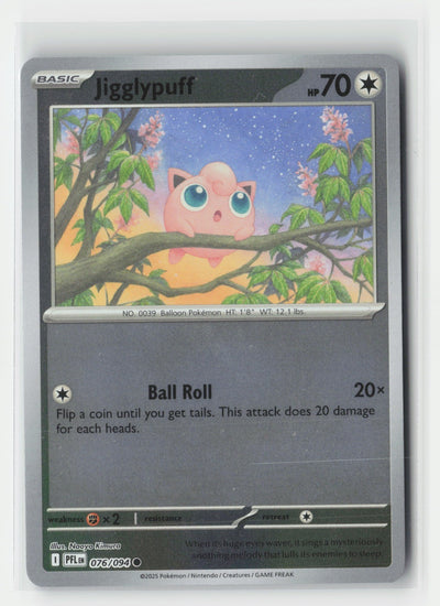 Jigglypuff Reverse Holo ME02: Phantasmal Flames PFL 076/094 Pokemon TCG