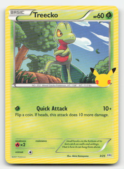 Treecko McDonald's 25th Anniversary Promos 003/025 P Pokemon NM