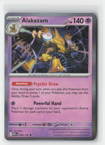 Alakazam Holofoil ME01: Mega Evolution MEG 056/132 Pokemon TCG