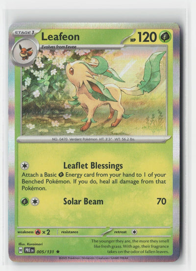 Leafeon Holo Holo Prismatic Evolutions 005/131 R Pokemon NM