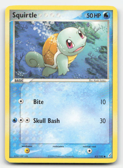 Squirtle Crystal Guardians 63/100 C Pokemon MP