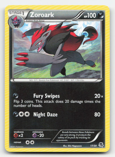 Zoroark (#17 Non-Holo) BW Trainer Kit: Excadrill & Zoroark 17/30 C Pokemon LP