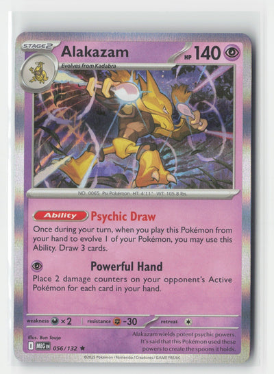 Alakazam Holo ME01: Mega Evolution MEG 056/132 Pokemon TCG