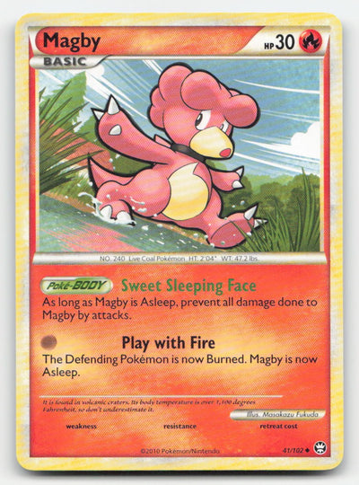 Magby HGSS Triumphant 41/102 UC Pokemon LP
