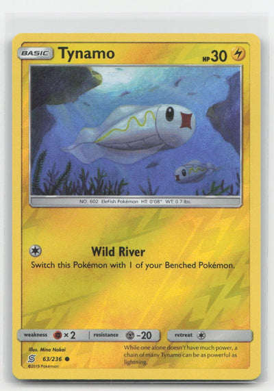Tynamo Reverse Holo Unified Minds 63/236 C Pokemon LP