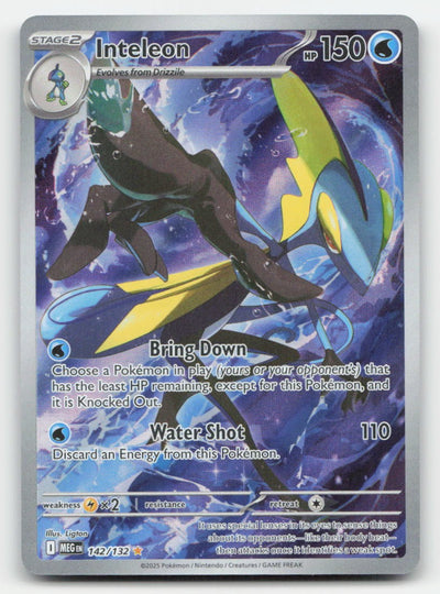 Inteleon Holo Mega Evolution 142/132 Illustration Rare Pokemon NM