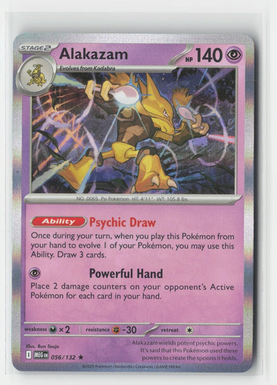 Alakazam Holo Mega Evolution 056/132 R Pokemon NM