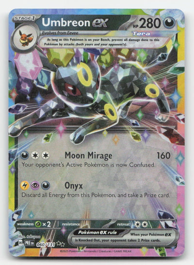 Umbreon ex Holo Prismatic Evolutions 060/131 Double Rare Pokemon LP