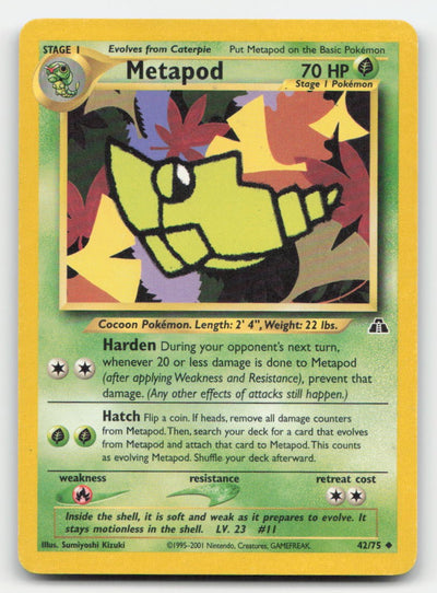 Metapod Unlimited Neo Discovery 42/75 UC Pokemon LP