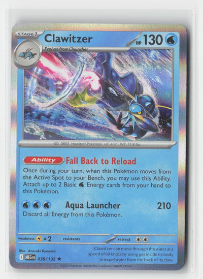 Clawitzer Holo Mega Evolution 038/132 R Pokemon NM